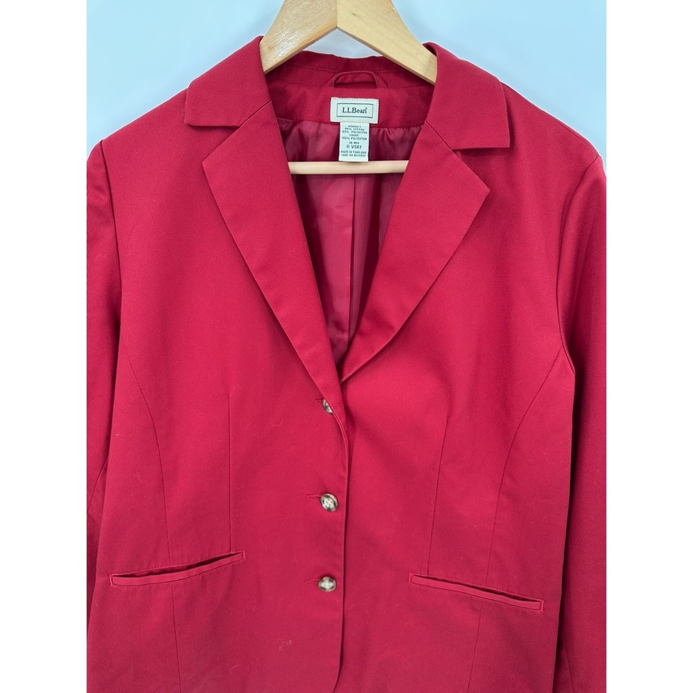 Vintage LL Bean Blazer Womens Minimalist Career Office Work Simple Staple 14 R - Picture 7 of 8